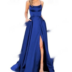 Women’s Shoulder-Hollow Slimming Long Bridesmaid