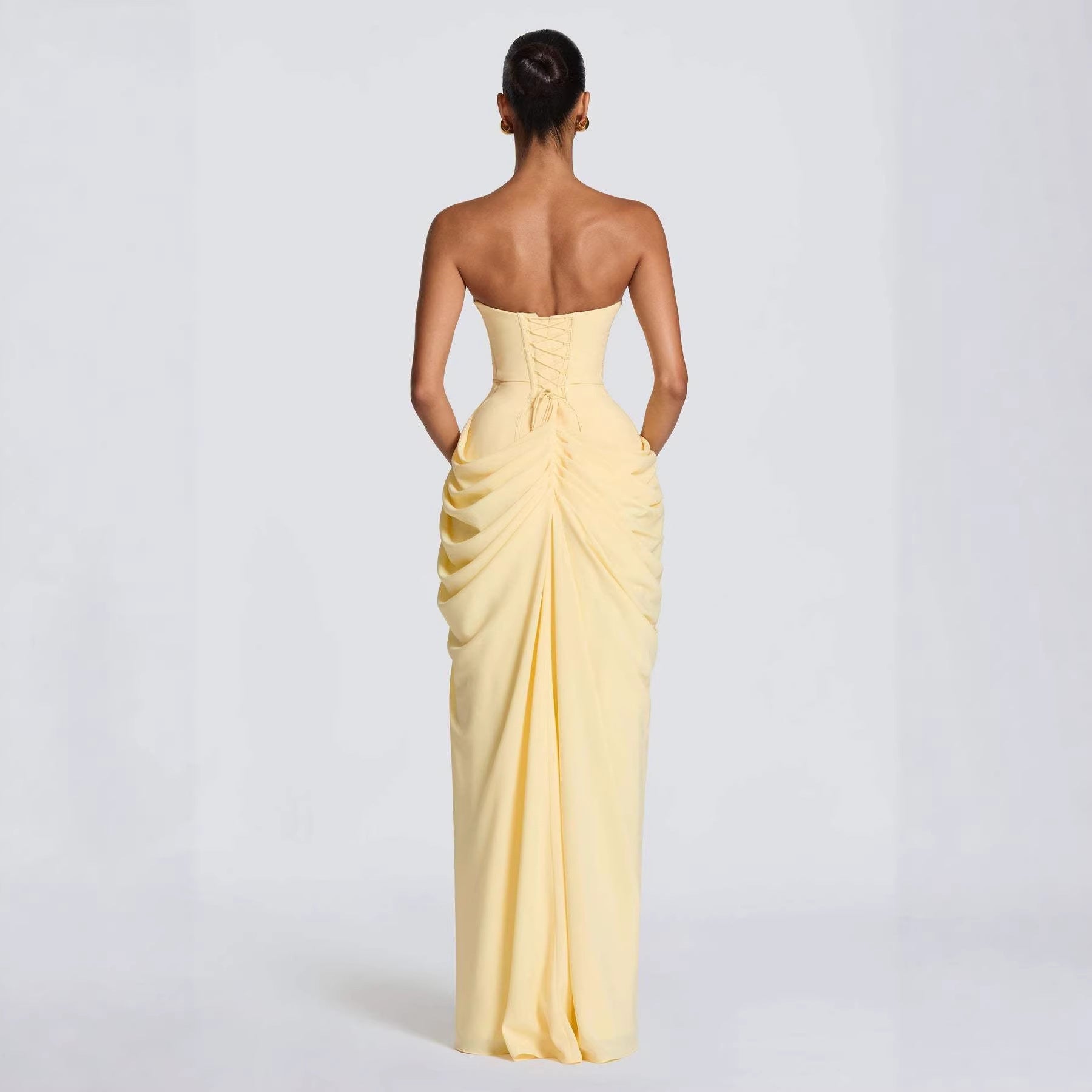 Women’s Tube Top Pleated Maxi