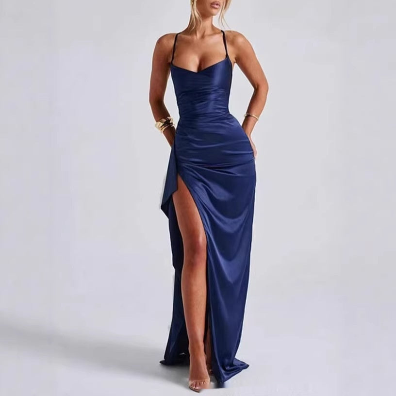 Off-Shoulder Shoulder Strap Maxi