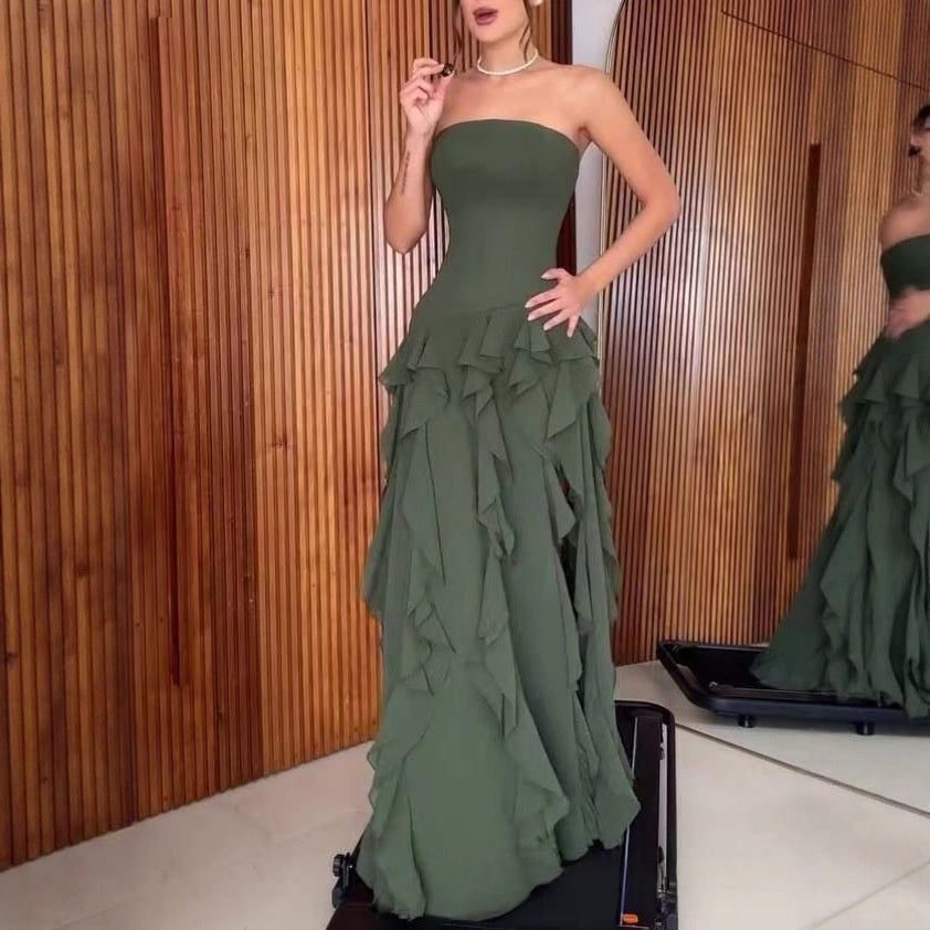 Women’s Ruffle-Trimmed Elegant Gown