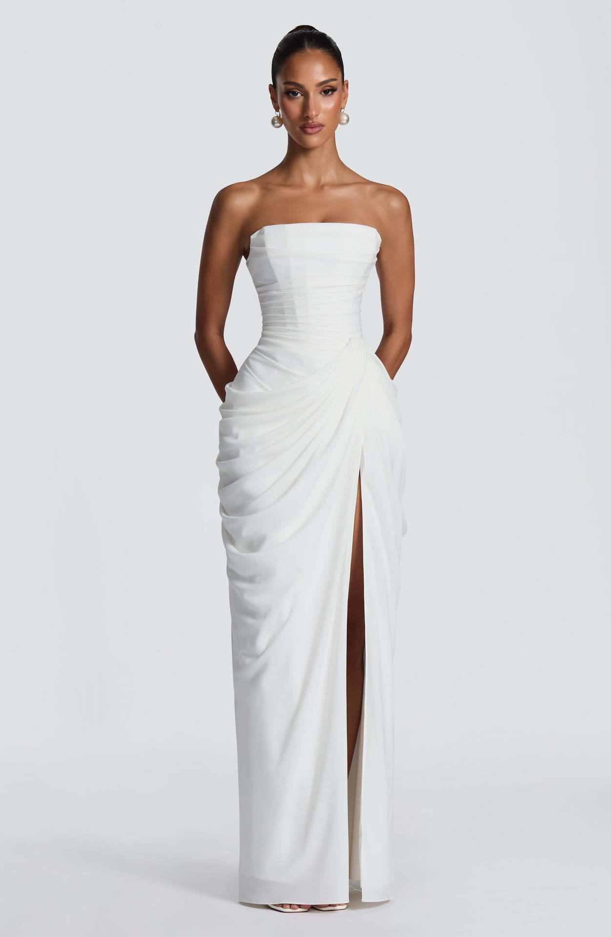 Women’s Tube Top Pleated Maxi