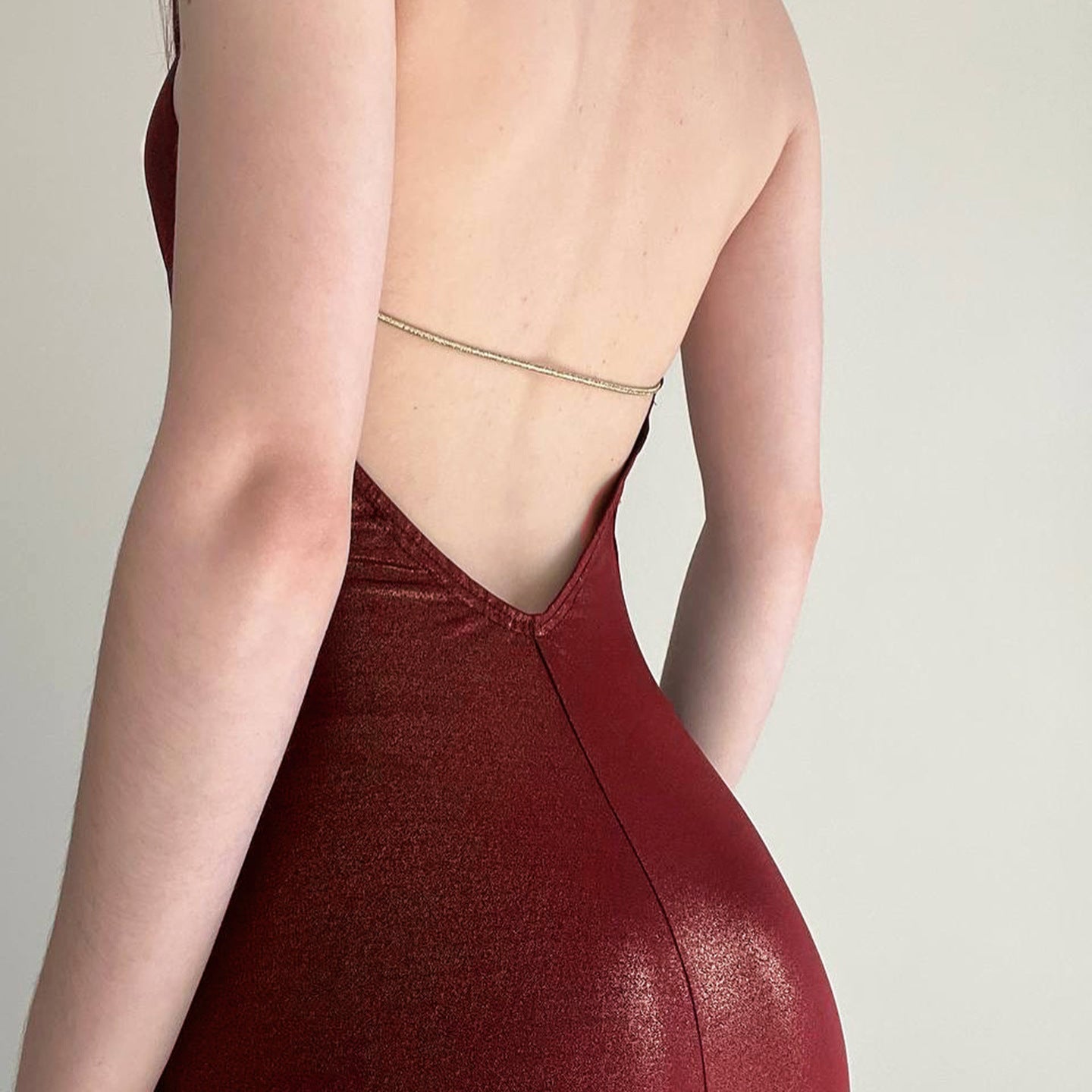 Solid Color Halter Bodycon Dress