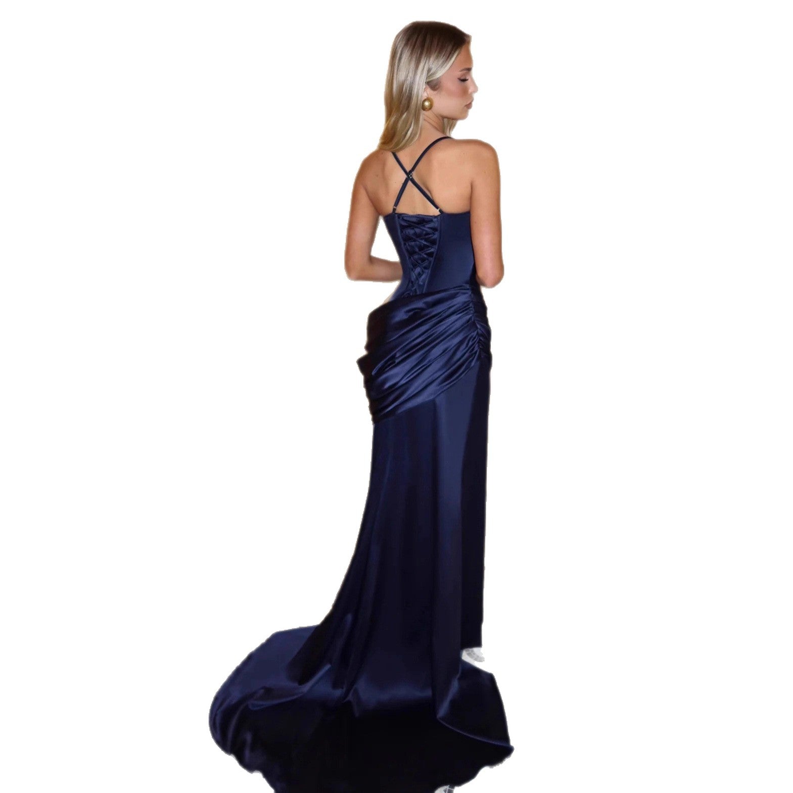 Elegant Figure-Flattering Long Slip Dress