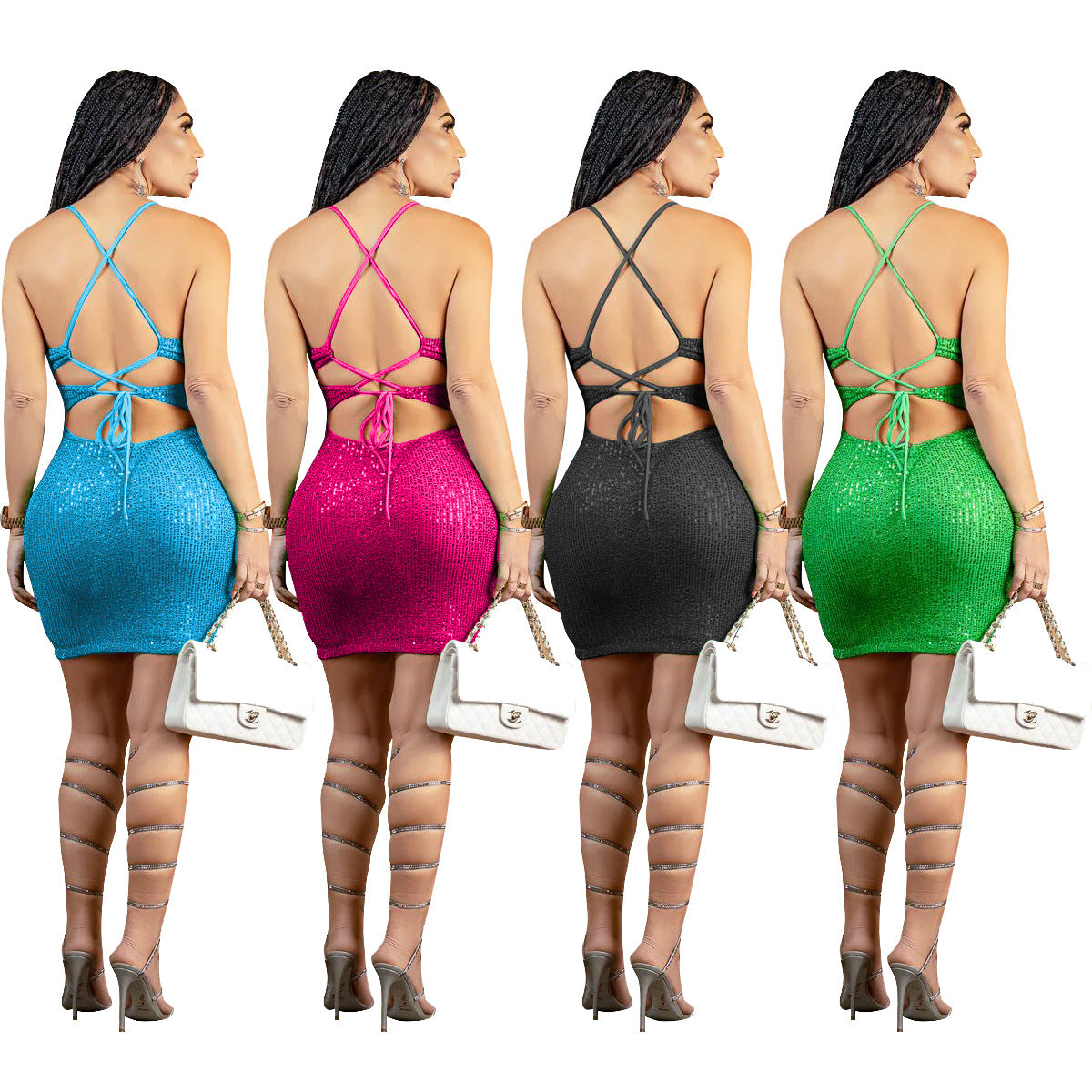 Sexy Slim-Fit Strap Evening Dress